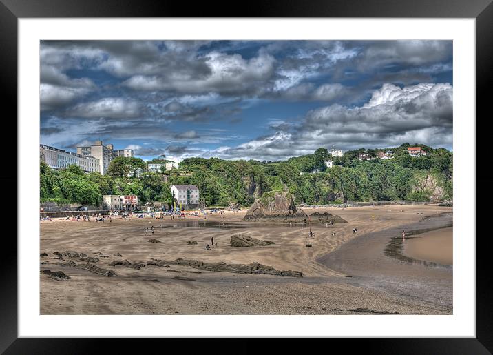 Tenby North Beach 2 Framed Mounted Print by Steve Purnell