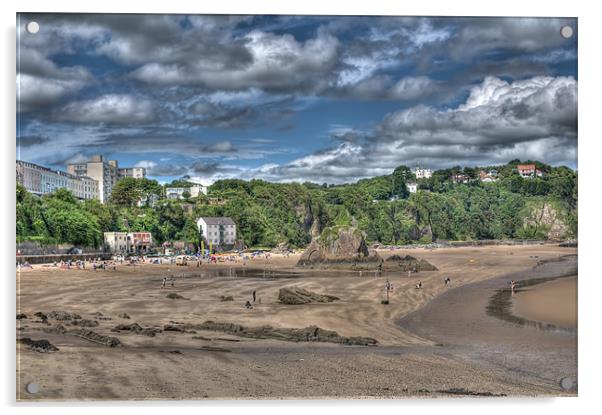 Tenby North Beach 2 Acrylic by Steve Purnell