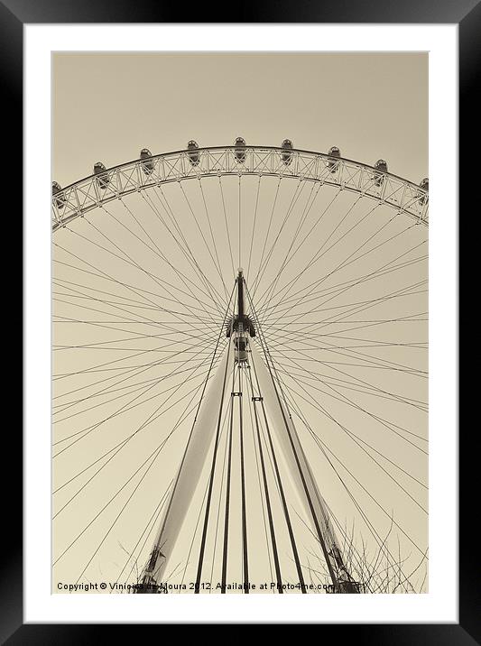 London Eye Framed Mounted Print by Vinicios de Moura