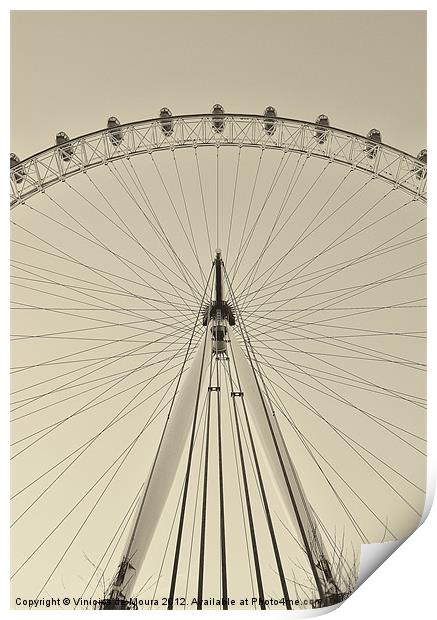 London Eye Print by Vinicios de Moura