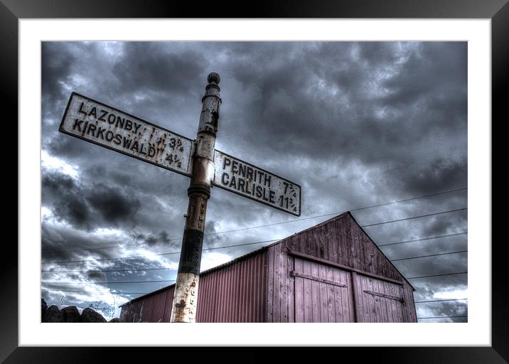 Old signpost Framed Mounted Print by Gavin Wilson