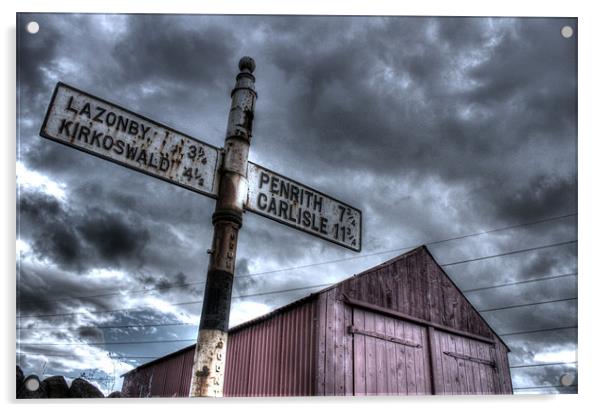 Old signpost Acrylic by Gavin Wilson