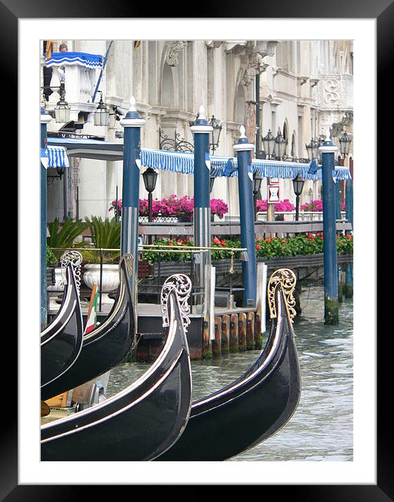 Gondola Framed Mounted Print by Bob Clewley