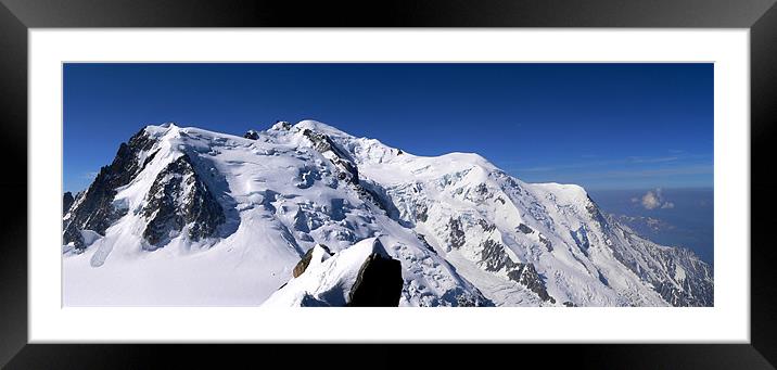 Mont Blanc Panorama Framed Mounted Print by Bob Clewley