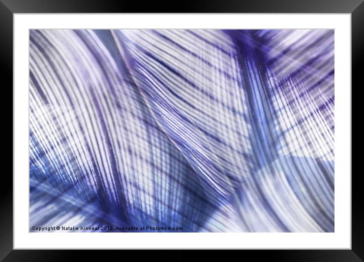 Nature Leaves Abstract in Blue and Purple Framed Mounted Print by Natalie Kinnear