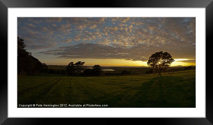 Sunset over Llyn Peninsular Framed Mounted Print by Pete Hemington