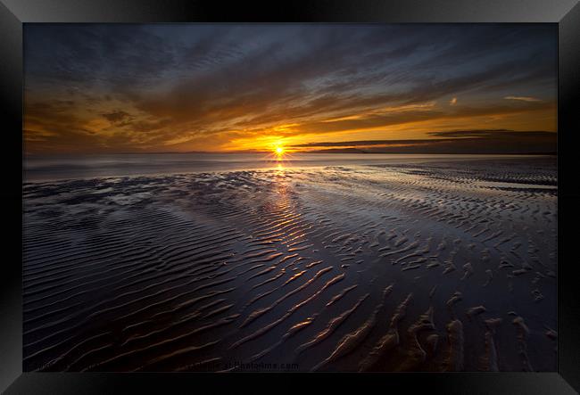 Allonby sunset Framed Print by R K Photography