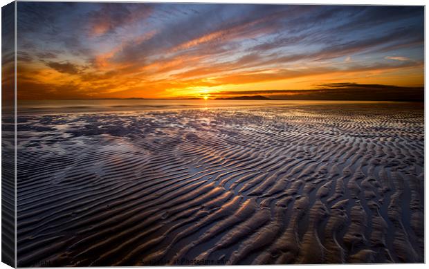 Allonby sunset Canvas Print by R K Photography