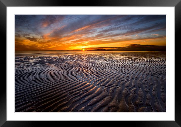 Allonby sunset Framed Mounted Print by R K Photography
