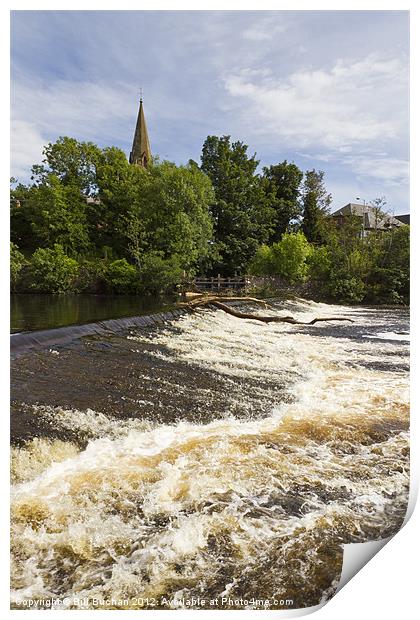 River Ericht at Blairgowrie Print by Bill Buchan