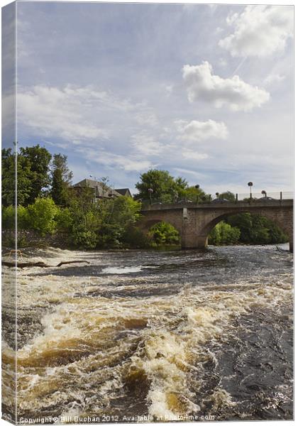 Blairgowrie Bridge and River Ericht Canvas Print by Bill Buchan