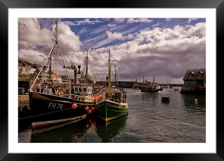 Mevagissey Harbour in Cornwall Framed Mounted Print by Jay Lethbridge