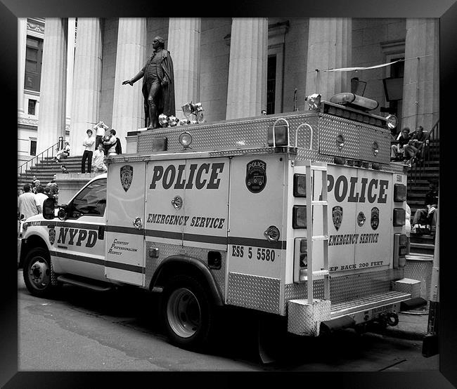 NYPD Framed Print by Anthony Palmer-Greene
