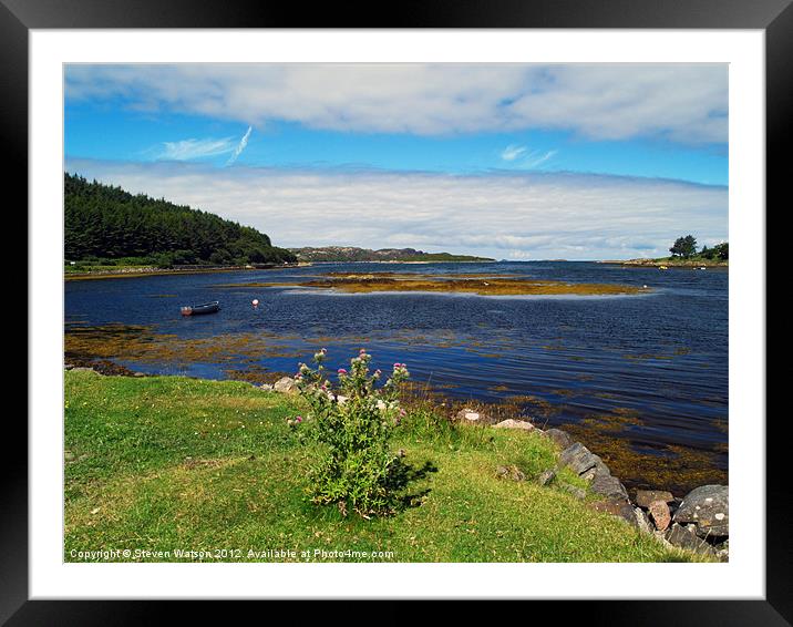 Loch Na Lathaich Framed Mounted Print by Steven Watson