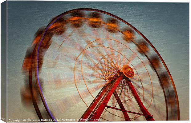 Ferris Wheel in Motion VI Canvas Print by Clarence Holmes