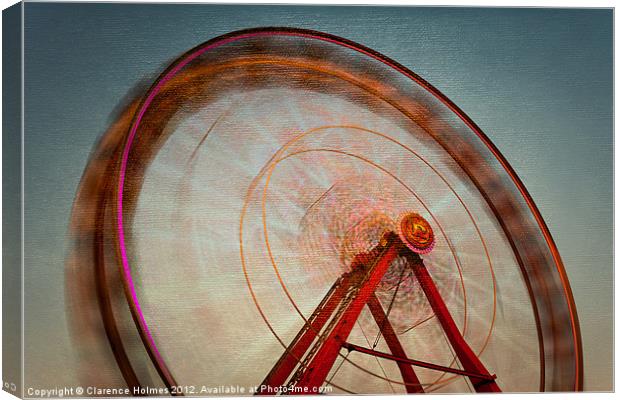 Ferris Wheel in Motion IX Canvas Print by Clarence Holmes