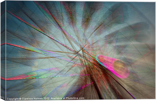 Ferris Wheel in Motion XII Canvas Print by Clarence Holmes