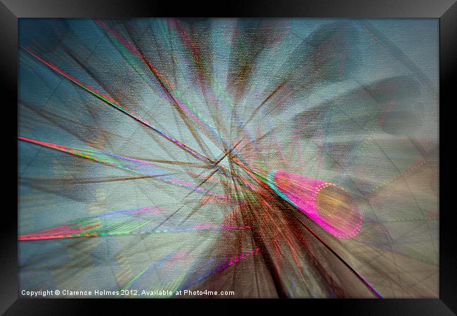 Ferris Wheel in Motion XII Framed Print by Clarence Holmes