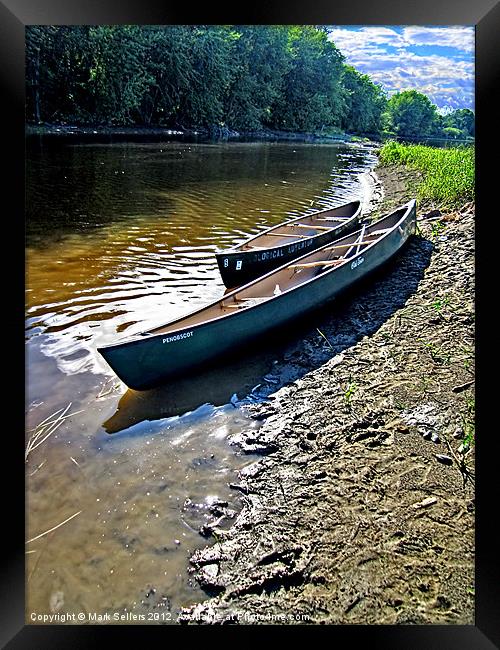 Two Canoes Framed Print by Mark Sellers