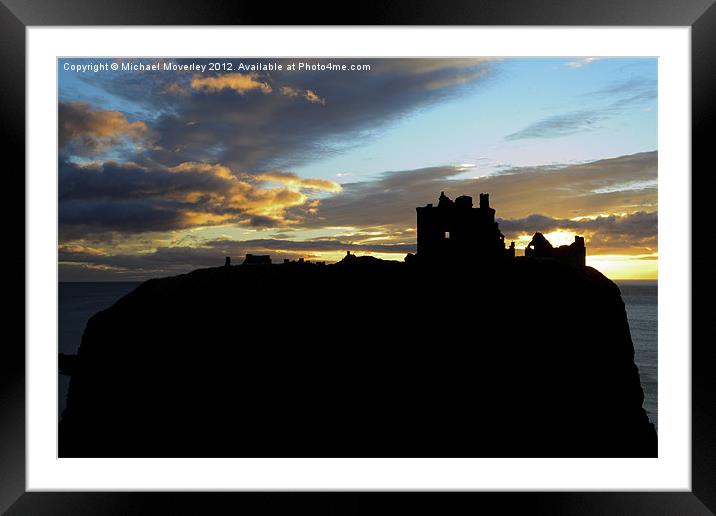 Dunnottar Castle at Sunrise Framed Mounted Print by Michael Moverley