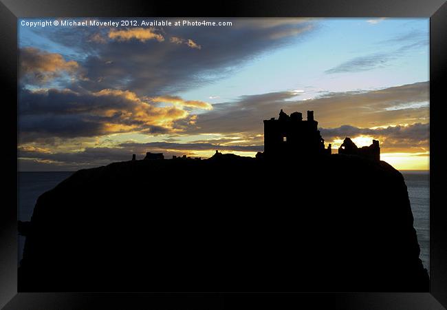 Dunnottar Castle at Sunrise Framed Print by Michael Moverley