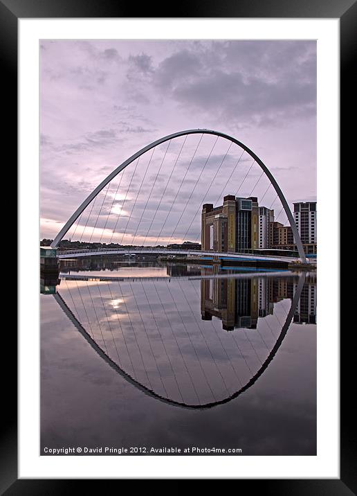 Gateshead Quays Reflection Framed Mounted Print by David Pringle