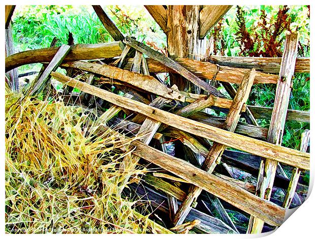 Hay Shed Artified Print by Mark Sellers