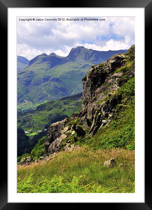 The Langdale Pikes Framed Mounted Print by Jason Connolly