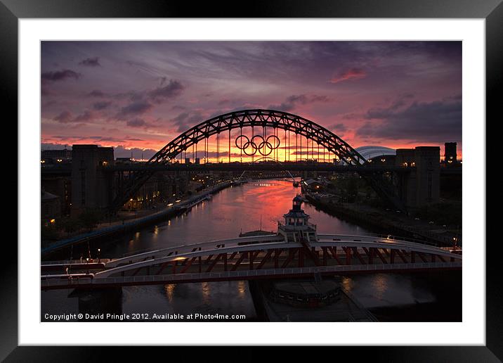 Tyne Bridge at Sunrise Framed Mounted Print by David Pringle