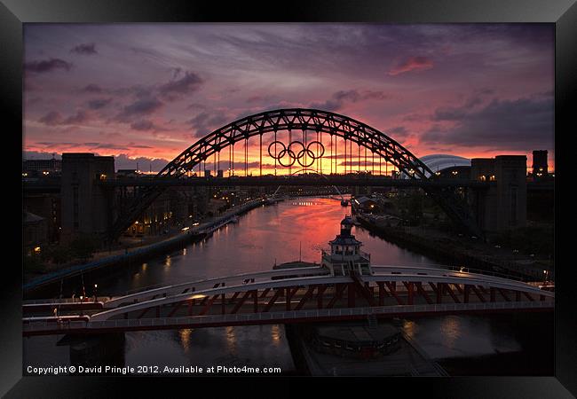 Tyne Bridge at Sunrise Framed Print by David Pringle