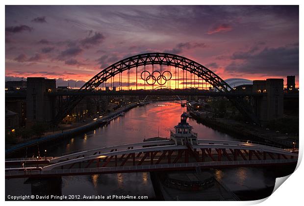 Tyne Bridge at Sunrise Print by David Pringle