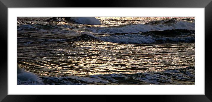 Surging Waters Framed Mounted Print by Susan Medeiros