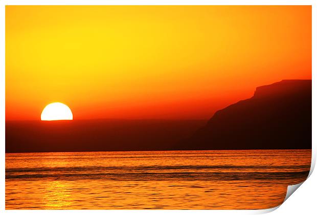 Omani sunset Print by Paul Hutchings 