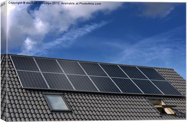 Solar Panels 2 Canvas Print by stephen clarridge