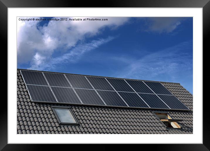 Solar Panels 2 Framed Mounted Print by stephen clarridge