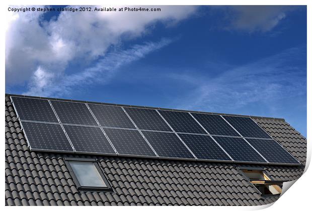 Solar Panels 2 Print by stephen clarridge