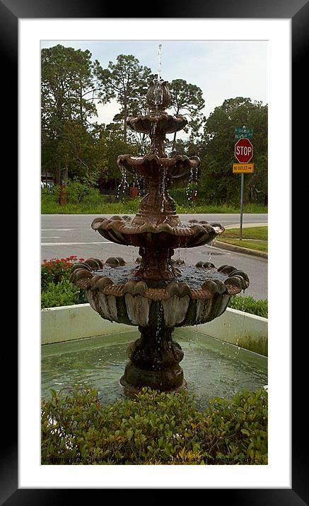 Fountain Framed Mounted Print by Susan Medeiros