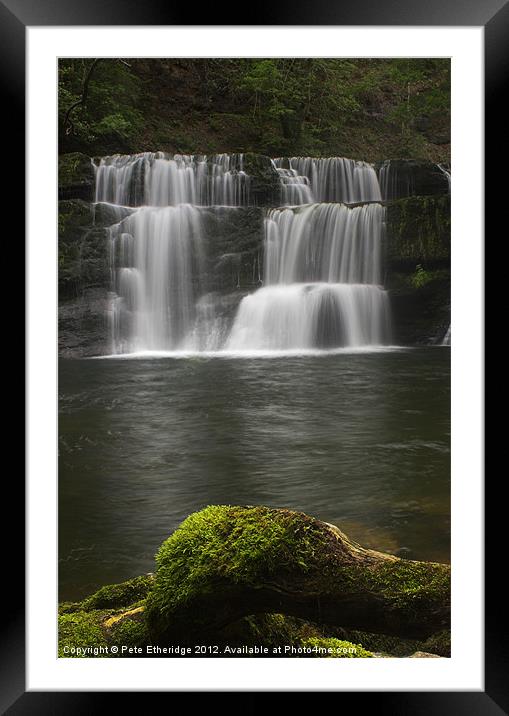 Timeless Waterfall, Ystradfellte, Cymru Framed Mounted Print by Pete Etheridge