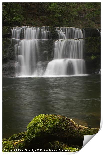 Timeless Waterfall, Ystradfellte, Cymru Print by Pete Etheridge