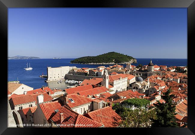 Dubrovnik The Ancient Walled City Framed Print by Bill Buchan
