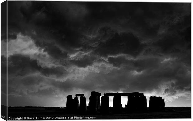 Stonehenge, Wiltshire Canvas Print by Dave Turner