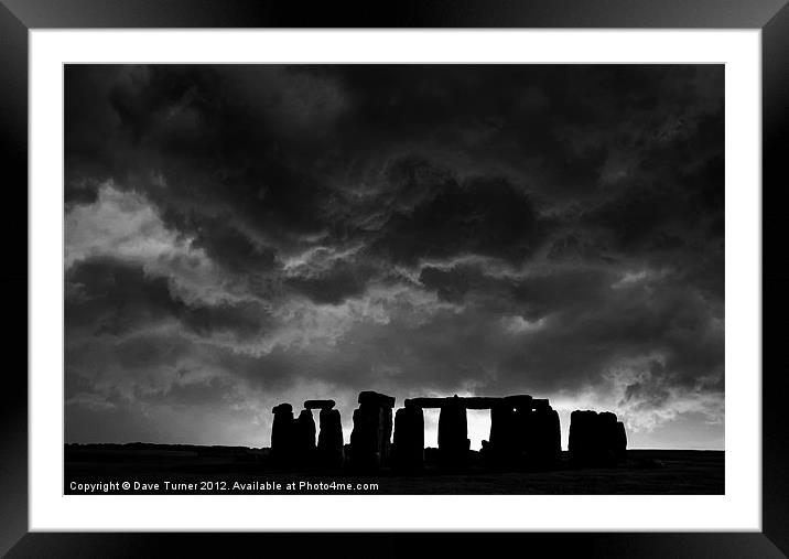 Stonehenge, Wiltshire Framed Mounted Print by Dave Turner