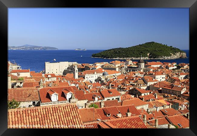 Dubrovnik Adriatic Pearl Framed Print by Bill Buchan