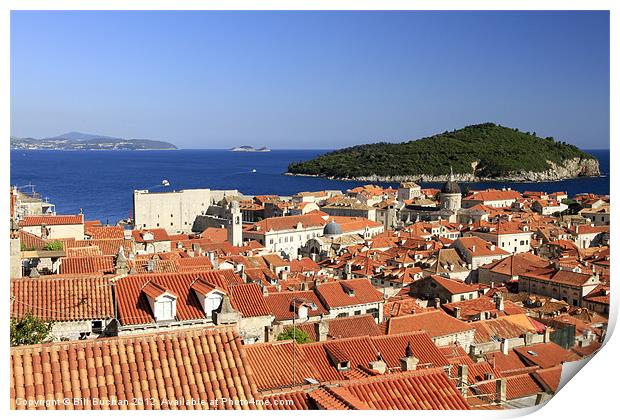 Dubrovnik Adriatic Pearl Print by Bill Buchan