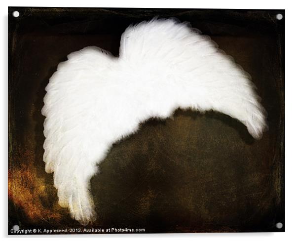 Angel Wings Acrylic by K. Appleseed.