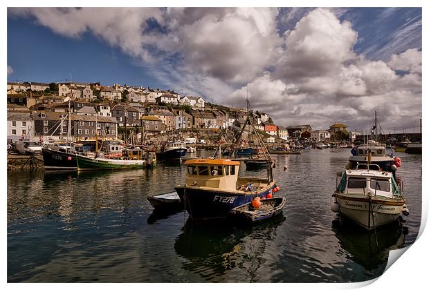 Mevagissey Fishing Harbour in Cornwall Print by Jay Lethbridge