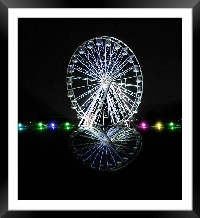 Reflected Big Wheel Framed Mounted Print by Bill Jordan