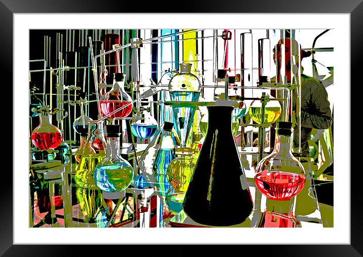Working in the lab late one night Framed Mounted Print by Arfabita  