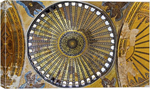 Inner main dome murials Hagia Sophia Canvas Print by Arfabita  