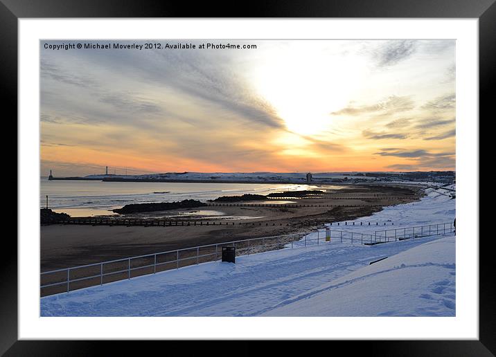 Sky, Sea, Sand & Snow Framed Mounted Print by Michael Moverley